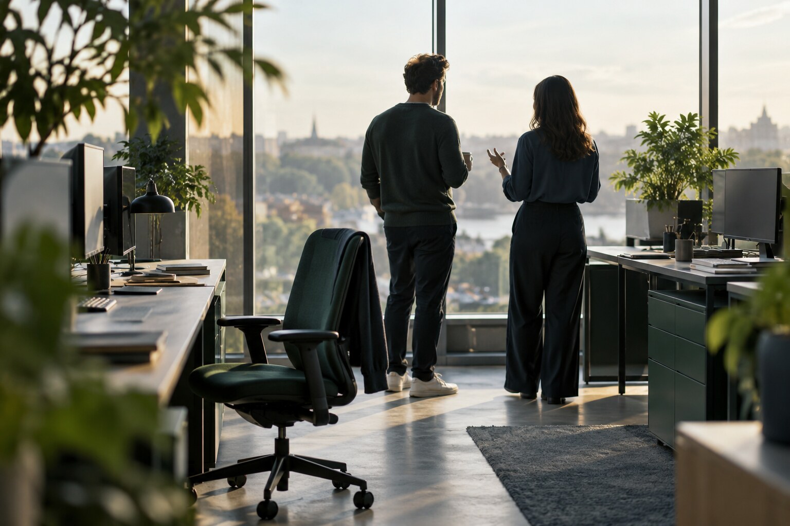 Illustrative electronics-industry work environment